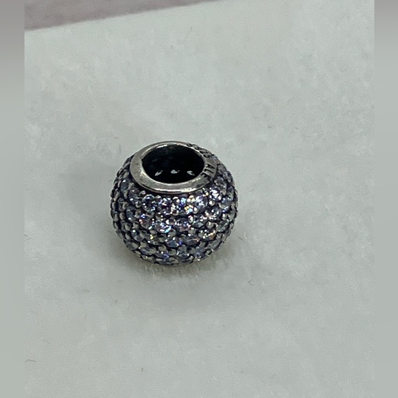 Authentic Pandora 925 Pave Lights Clear CZ Charm Bead # 791051CZ - Picture 3 of 5